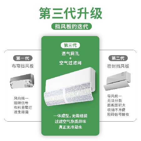 工厂直供新款空调挡风板防直吹坐月子防风罩空调风口导风板遮风板